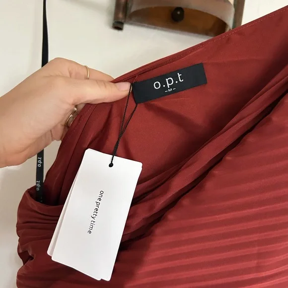 One shoulder pleated dress - from few moda - Picture 4 of 4